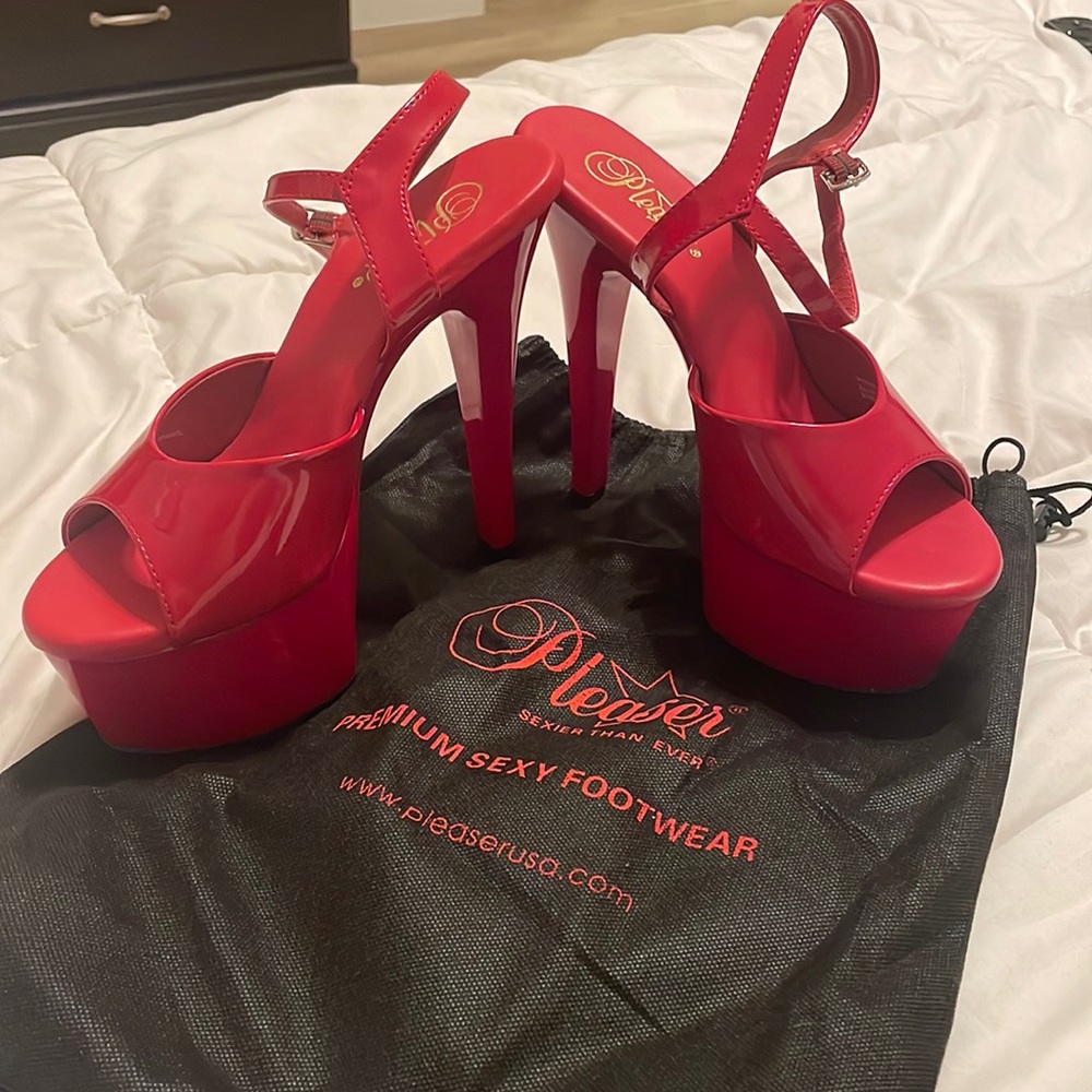 Adore-709 from www.pleaserusa.com. Only wore one time. Look brand new